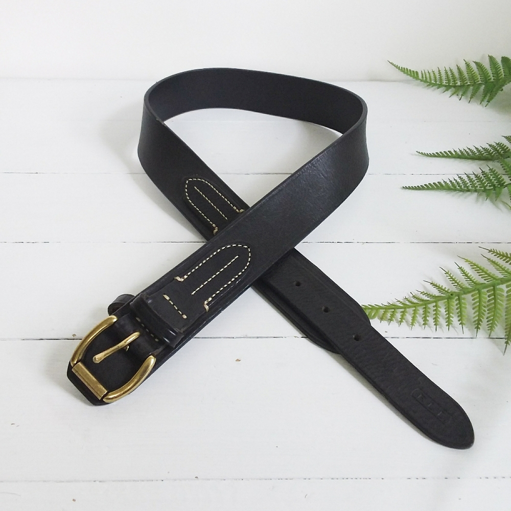 Lauren Ralph Lauren Leather Black Belt Size Small
